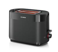 Bosch MyMoment Delight TAT2M123GB - Compact 2-Slice Toaster with Reheat/Defrost, Integrated Bun Warmer, Auto Shut-Off, High Lift and Crumb Tray, in Matte Black