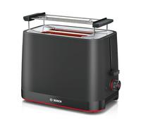 Bosch MyMoment Infuse TAT3M123GB - Compact 2-Slice Toaster with Reheat/Defrost, Foldable Bun Warmer, Auto Shut-Off, High Lift and Crumb Tray, in Matte Black