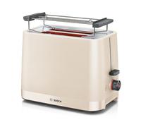 Bosch MyMoment Infuse Compact 2 Slice Toaster, TAT3M127GB, Cream | Reheat/Defrost, Foldable Bun Warmer, Auto Shut-Off, High Lift, Variable Controls and Crumb Tray