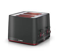 Bosch MyMoment Infuse TAT3M143GB - Stylish 4-Slice Toaster with 7 browning levels, Reheat/Defrost, Auto Shut-Off, High Lift and Crumb Tray, in Matte Black
