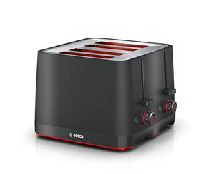 Bosch MyMoment Infuse TAT3M143GB - Stylish 4-Slice Toaster with 7 browning levels, Reheat/Defrost, Auto Shut-Off, High Lift and Crumb Tray, in Matte Black