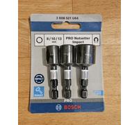 Bosch Nutsetter Set Impact PRO 8mm 10mm 13mm x3pc Socket Nut Drivers 1/4" Shank