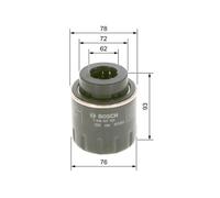 BOSCH Oil Filter Spin On Fits AUDI SEAT SKODA Octavia VW Passat 1.2-1.6L 2006-