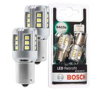 Bosch P21W 12V 1W LED Retrofit 4000K Car Multi-Fit Bulbs Twin Pack