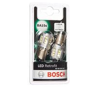 Bosch P21W LED Retrofit - Retrofit LED Headlight Lamps - 12 V, 6000 K, Cool-White-Light Look, Plug-and-Play Upgrade, Lifetime up to 10000 Hrs, x2