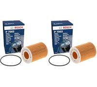 Bosch P7003 Car Oil Filter - Separates Soot and Metal Particles from Engine Oil - Provides Reliable Engine Lubrication (Pack of 2)