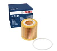 Bosch P9194 Car Oil Filter - Separates Soot and Metal Particles from Engine Oil - Provides Reliable Engine Lubrication
