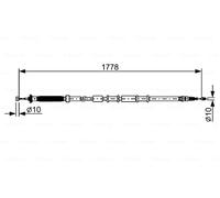 BOSCH Parking Brake Cable Fits FIAT 500L 12-18 1987482509