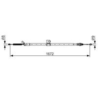 BOSCH Parking Brake Cable Fits NISSAN Juke Van 10-14 1987482630