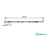 BOSCH 1 987 482 017 Hand brake cable