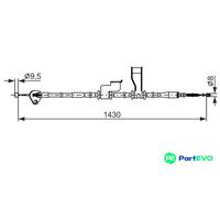 BOSCH 1 987 482 835 Hand brake cable