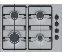 Bosch, Series 2, PBP6B5K60, 60cm Gas Hob with 4 burners, 2 Cast iron finish supports, new standard sword dials, Side control