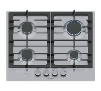 Bosch PCP6A5I90 Series 6 60cm 4 Burner Gas Hob in Brushed Steel