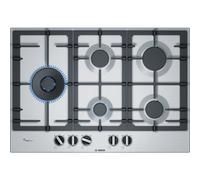 Bosch PCS7A5B90 75 cm Cast Iron Grill Gas Hob - Stainless steel
