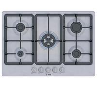 Bosch PGQ7B5K90 Series 4 75cm 5 Burner Gas Hob Brushed Steel Wok Burne