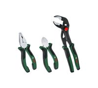 Bosch Pliers Premium Set 3-Piece (Precise, Long-Lasting Combination, Diagonal Side Cutter and Water Pump Pliers for Robust Multitasking; Ergonomic Sof