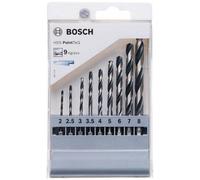 Professional 9pc PointTeQ Hex Drill Bit Set (for Metal, Ø: 2-8 mm, Total Length: 60-117 mm, ¼'' Hex Shank, Accessory for Impact Drivers and