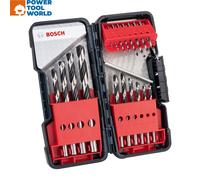 Bosch Powertool Accessories 2608577350 Hss Twist Pointteq Drill Bit Toughbox Set 18 Piece