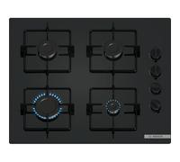 Bosch POP6B6K30, Series 2, Gas Hob, 4 Burns, 60 cm, Black Tempered Glass