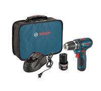 Bosch Power Tools Drill Kit - PS31-2A - 12V, 3/8 Inch, Two Speed Driver, Cordless Drill Set - Includes Two Lithium Ion Batteries, 12V Charger, Screwdriver Bits & Soft Carrying Bag, Blue