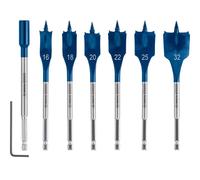 Bosch Professional 7 pc. Expert SelfCut Speed Spade Drill Bit Set (for Softwood, Chipboard, Ø 16-32 mm, Accessories Rotary Impact Drill)