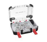 Bosch 9X PRO Multi Material Power Change Plus Hole Saw Set - Transparent Case (for Softwood, Drywall, Ø 20-64 mm, Professional Accessory Rotary Drill/Drivers)
