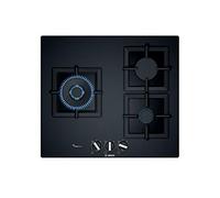Bosch PPC6A6B20 Black Built-In Gas Hobs - Plate (Black, Built-In, Gas Hob, Glass, 1000 W, Round)