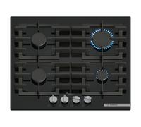 Bosch PPP6A6I40 60cm Series 6 4 Burner Gas On Glass Hob - BLACK