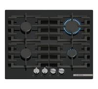 Bosch PPP6A6I40, Series 6, Gas Hob, 4 Burns, 60 cm, Black Tempered Glass