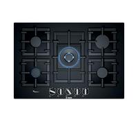 Bosch PPQ7A6B90 Series 6, Built-in Gas hob 75 cm Tempered glass