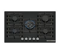 Bosch PPQ7A6I40 75cm Series 6 5 Burner Gas On Glass Hob - BLACK