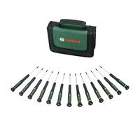 Bosch Precision Screwdriver Set 13-Piece (Extra-Hard S2 Steel Screwdrivers for DIY, Modelling and Handycraft; Precise and Magnetic Tip; PH/TX/HEX/SL; Colour-Coded Size; Softgrip)