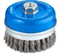 Bosch Professional Cup Brush - 100mm, Knotted Wire, 0.5mm Steel (M14)
