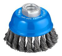 Bosch PRO 0.5mm Knotted Steel Wire Cup Brush 75mm M14 Thread