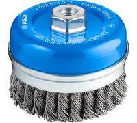 Bosch PRO 0.8mm Knotted Steel Wire Cup Brush 100mm M14 Thread