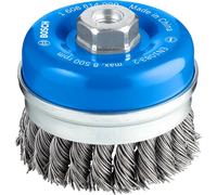 Bosch PRO 0.8mm Knotted Steel Wire Cup Brush