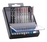 Bosch 10x PRO Wood and Metal Jigsaw Blade Set (for Steel Sheets, Hardwood, Length 100 mm, Professional Accessory Jigsaw)