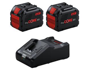 Bosch Pro 2X12.0+Gal18V160 18V Charger & Battery Pack