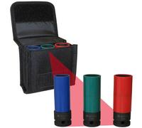 Bosch Pro 3 Piece 1/2 Drive Pvc Sleeved Hexagon Impact Socket Set + Case