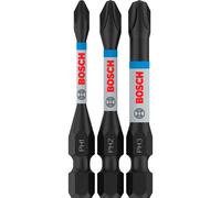 Bosch PRO 3 Piece Impact Control Torsion Phillips Screwdriver Bits Assorted Phillips 50mm Pack of 3