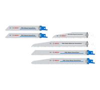 Bosch 6X PRO Demolition Reciprocating Saw Blade Set, 6 pcs (for Metal Pipes and Profiles, Non-Ferrous Metals, Length mm, Professional Accessory Reciprocating Saw)