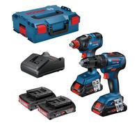 Bosch Pro Combo Kit 18V Gsb + Gdx + 2 X Gba 18V 2.0Ah + Gal 18V-20 L-Boxx 136