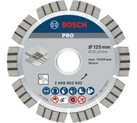 Bosch Diamond Cutting Disc PRO – 125 mm Ø, 22.23 mm Bore, for Concrete – 1x
