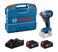 Bosch Professional 18V System Cordless Impact Wrench GDS 18V-350 (kit with 2X GBA 5.0Ah Battery, GAL 1840, L-Case)