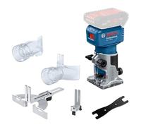 Bosch Professional 18V System Router GLF 18V-8 (incl. Parallel Guide, Surface Routing vac Adaptor, Edge Routing vac Adaptor, Flush Trim Roller Guide 1x ¼” (6.35 mm) Collet)