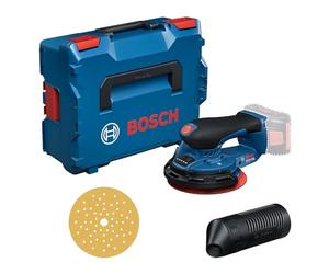 Bosch PRO Cordless Sander GEX 18V-150-3 | 18V System; incl.: 1x Sanding Paper, Dust Box, Guard Ring; L-BOXX 162