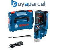 Bosch Professional 12V System Wall Scanner D-tect 200 C (without battery and charger, detection of (non-) live cables, metal, plastic pipes, wooden studs and cavities, USB-C™ Cable, L-BOXX)