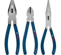 Bosch Pro Hand Tool - Combination Pliers Pliers Set, Dipped Non-Slip Handles, 3 Pcs 1600A03Dn3