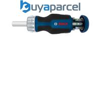Bosch PRO Hand Tool - Screwdriver Stubby Bit Ratchet Screwdriver with Magazine,