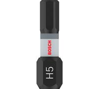 Bosch Pro Hex Impact Screwdriver Bit Hex 5mm 25mm Pack of 2